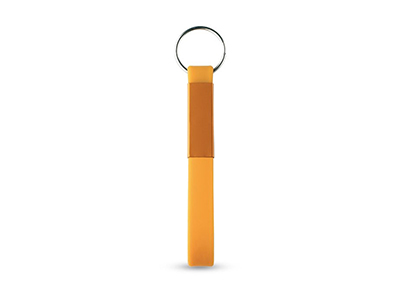 SILICONE METAL PLATE KEY RING