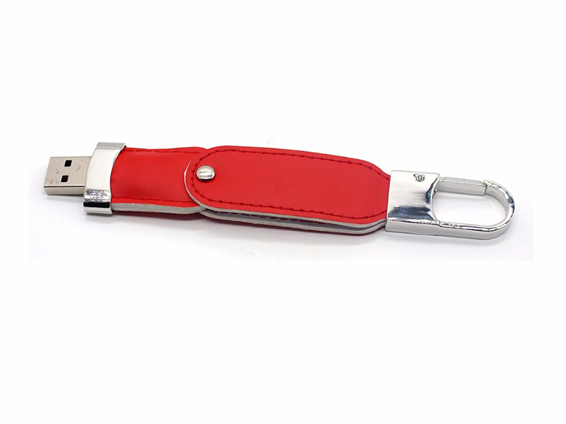 LEATHER SWIVEL USB FLASH DRIVE
