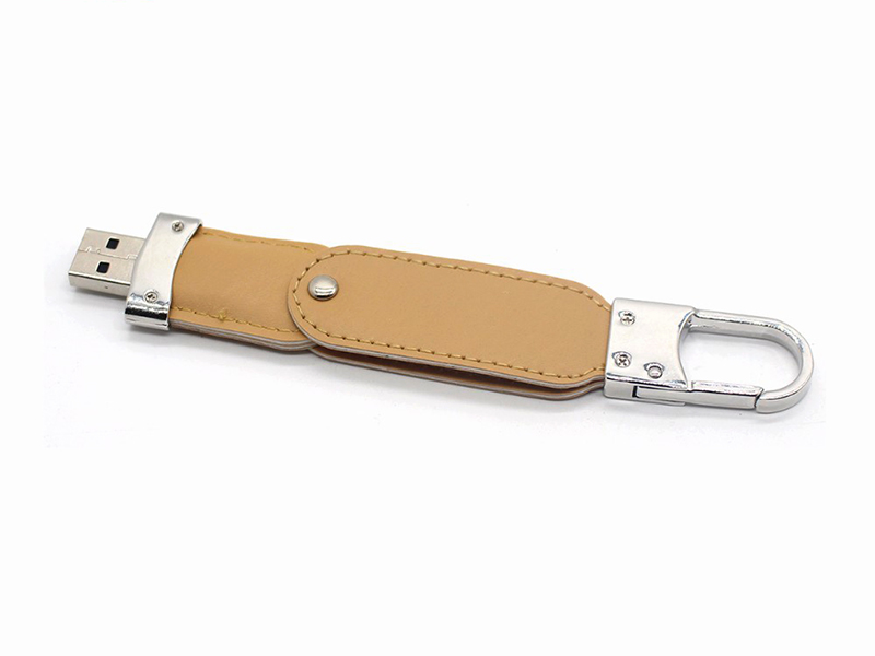 LEATHER SWIVEL USB FLASH DRIVE