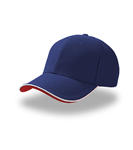 CONTRAST PIPING BASEBALL CAP IN BRUSHED COTTON
