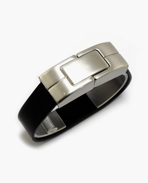LEATHER WRISTBAND BRACELET USB